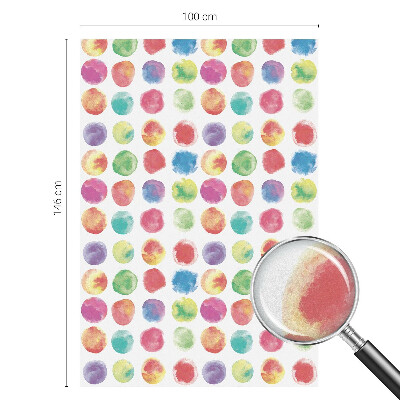 Witraż przyklejany na okno folia matowa Kolorowe kółka