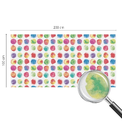 Witraż przyklejany na okno folia matowa Kolorowe kółka