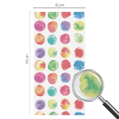 Witraż przyklejany na okno folia matowa Kolorowe kółka