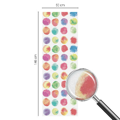 Witraż przyklejany na okno folia matowa Kolorowe kółka