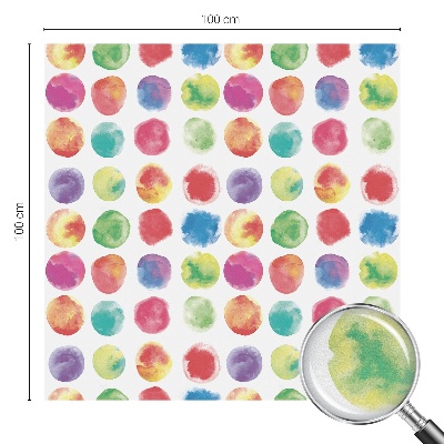 Witraż przyklejany na okno folia matowa Kolorowe kółka