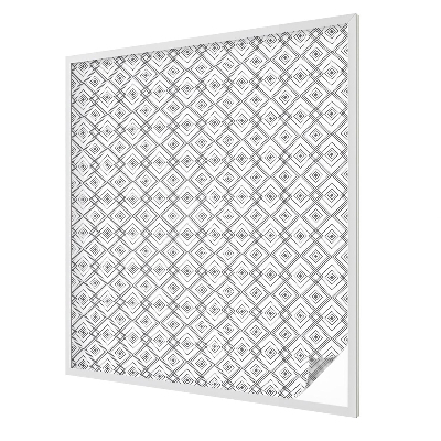 Naklejka witraż na szybę mleczna Rombowa harmonia