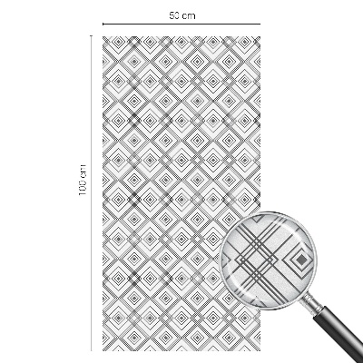 Naklejka witraż na szybę mleczna Rombowa harmonia