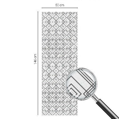 Naklejka witraż na szybę mleczna Rombowa harmonia