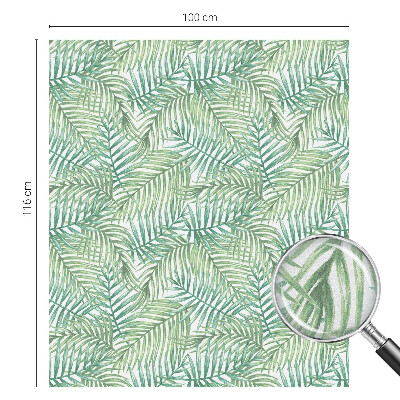 Folia mleczna na okno wzór witraż Zielona paproć