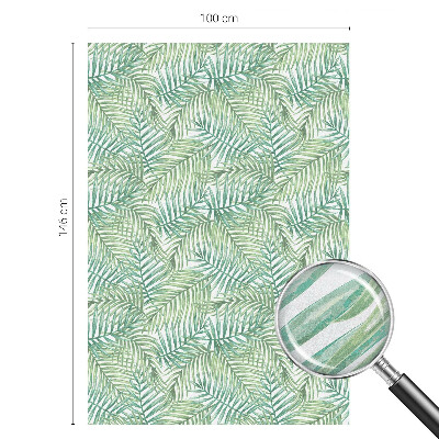 Folia mleczna na okno wzór witraż Zielona paproć