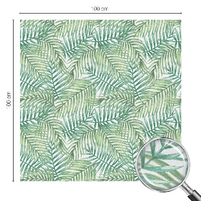 Folia mleczna na okno wzór witraż Zielona paproć