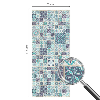 Folia okienna dekoracyjna witraż Kwiatowe kafelki