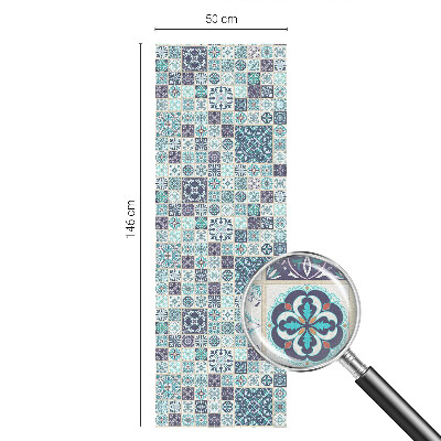 Folia okienna dekoracyjna witraż Kwiatowe kafelki