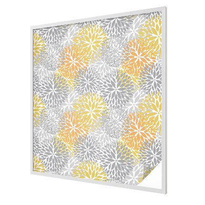 Witraż przyklejany na okno folia matowa Kolorowe kwiaty