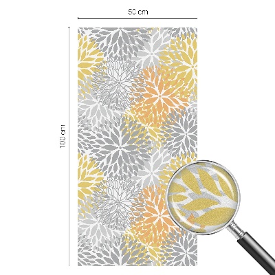 Witraż przyklejany na okno folia matowa Kolorowe kwiaty