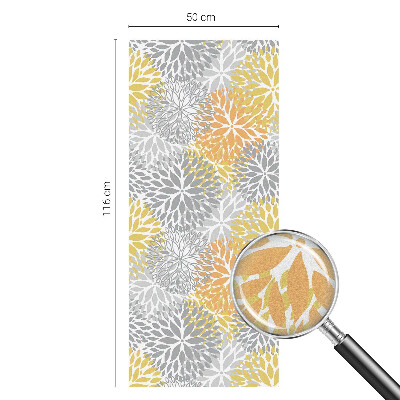 Witraż przyklejany na okno folia matowa Kolorowe kwiaty