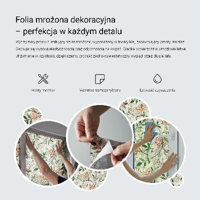 Folia okienna dekoracyjna witraż Żółte zygzaki