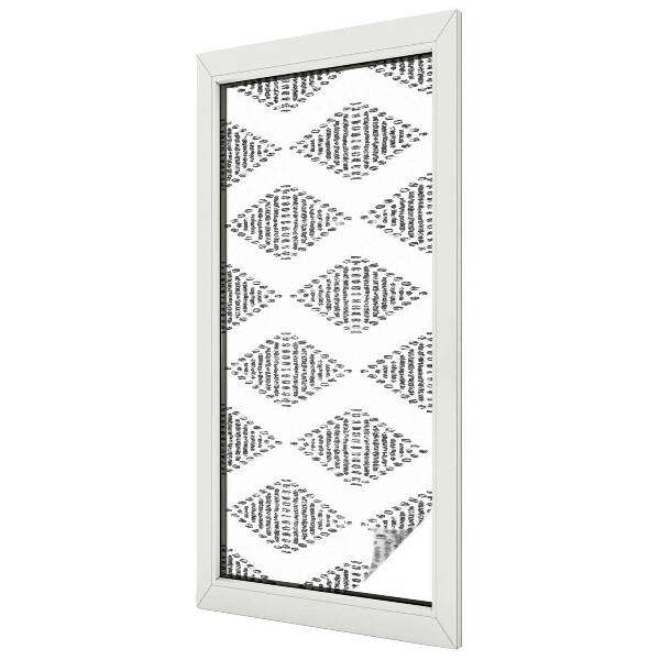 Naklejka witraż na szybę mleczna Geometryczne diamenty