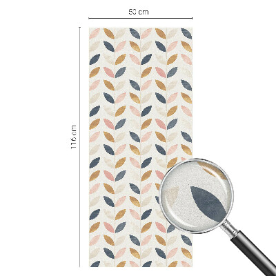 Witraż przyklejany na okno folia matowa Liście wzór