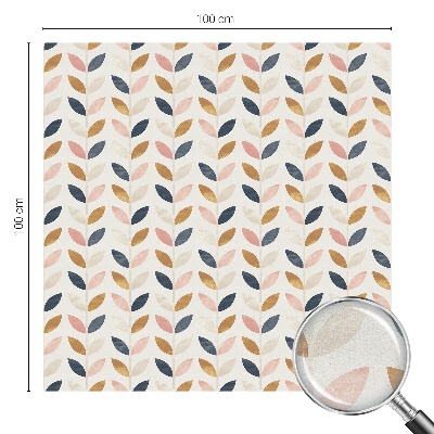 Witraż przyklejany na okno folia matowa Liście wzór