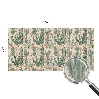 Naklejka witraż na szybę mleczna Zielone sukulenty