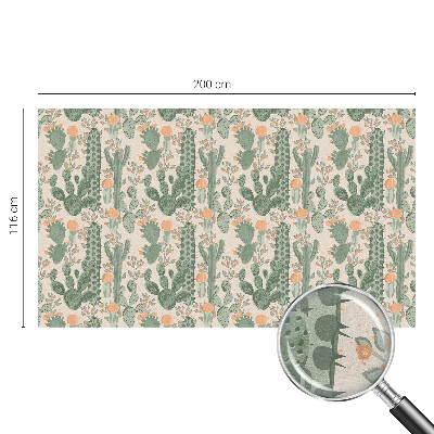 Naklejka witraż na szybę mleczna Zielone sukulenty