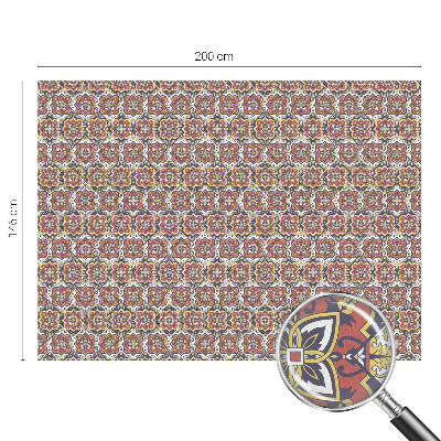 Folia mleczna na okno wzór witraż Kwiatowy ornament