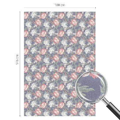 Naklejka witraż na szybę mleczna Kwiatowa elegancja