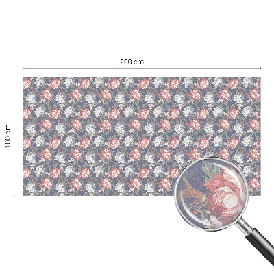 Naklejka witraż na szybę mleczna Kwiatowa elegancja