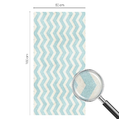 Witraż przyklejany na okno folia matowa Zygzak błękitny