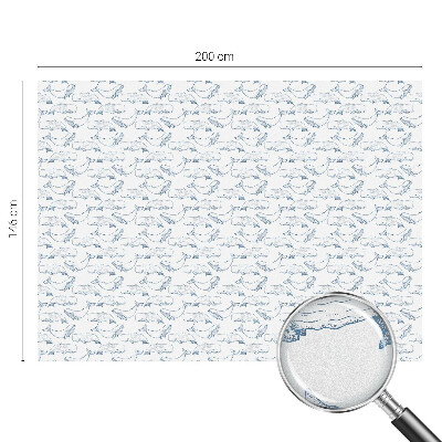 Folia mleczna na okno wzór witraż Morskie inspiracje