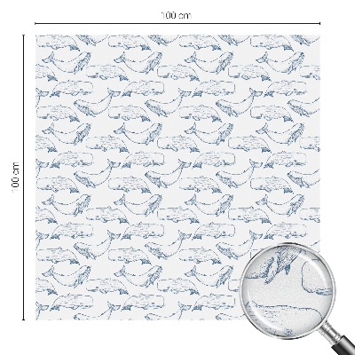 Folia mleczna na okno wzór witraż Morskie inspiracje