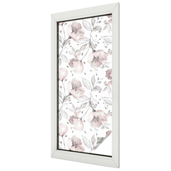 Folia okienna dekoracyjna witraż Różane liście