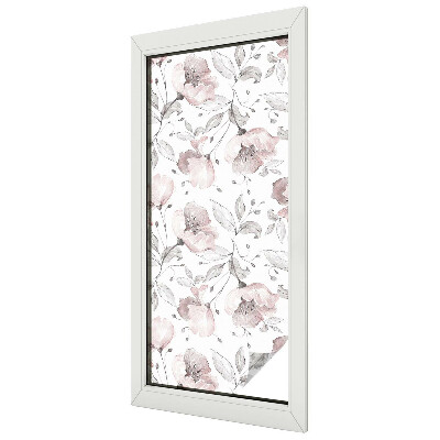 Folia okienna dekoracyjna witraż Różane liście