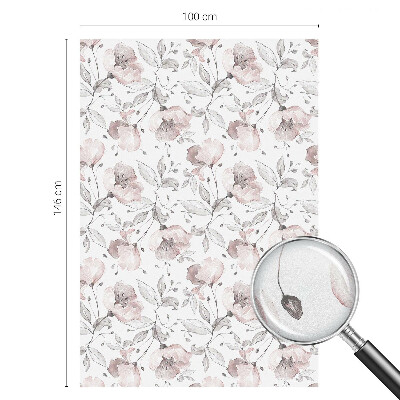 Folia okienna dekoracyjna witraż Różane liście