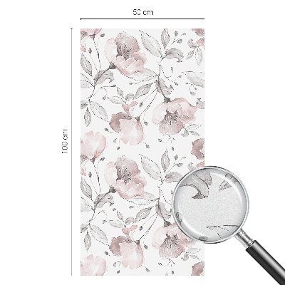 Folia okienna dekoracyjna witraż Różane liście