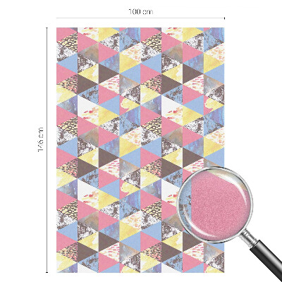 Naklejka witraż na szybę mleczna Kolorowe trójkąty