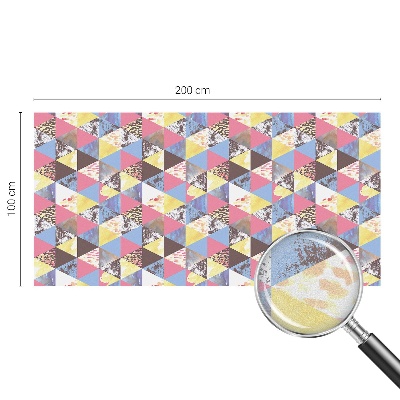 Naklejka witraż na szybę mleczna Kolorowe trójkąty