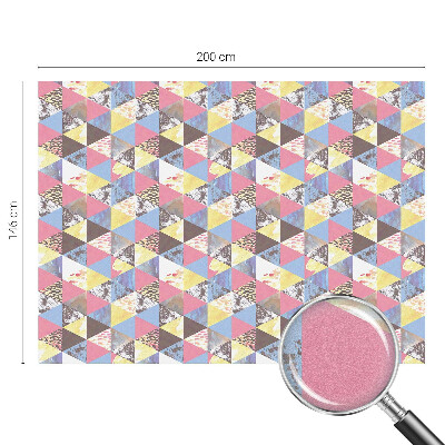 Naklejka witraż na szybę mleczna Kolorowe trójkąty