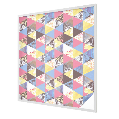 Naklejka witraż na szybę mleczna Kolorowe trójkąty