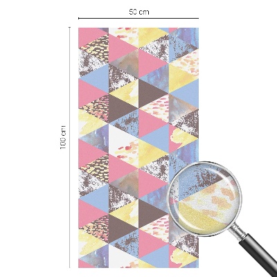 Naklejka witraż na szybę mleczna Kolorowe trójkąty