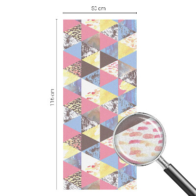 Naklejka witraż na szybę mleczna Kolorowe trójkąty