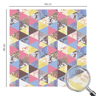 Naklejka witraż na szybę mleczna Kolorowe trójkąty