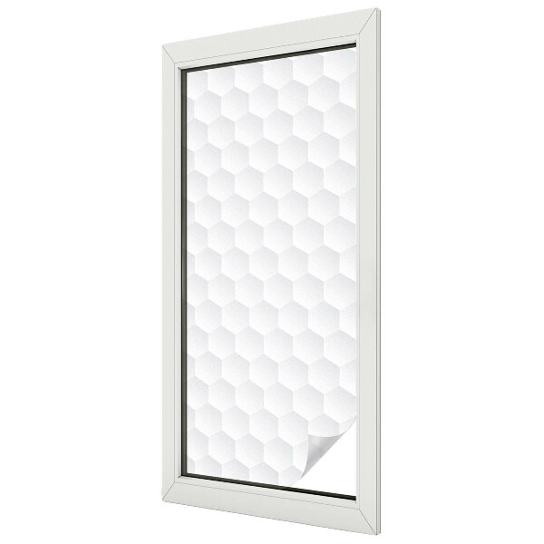 Witraż przyklejany na okno folia matowa Biała mozaika