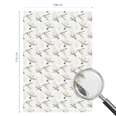 Folia mleczna na okno wzór witraż Ptaki natura