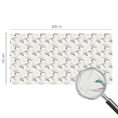 Folia mleczna na okno wzór witraż Ptaki natura