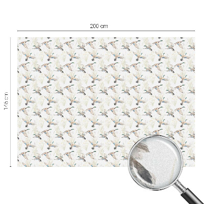 Folia mleczna na okno wzór witraż Ptaki natura