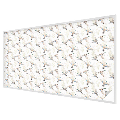 Folia mleczna na okno wzór witraż Ptaki natura