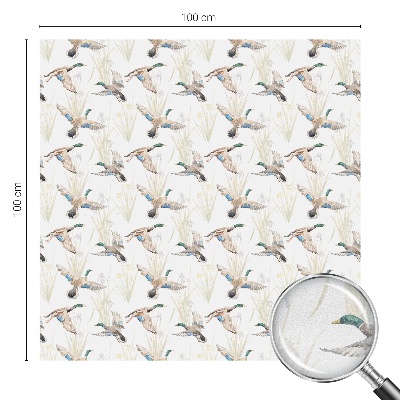 Folia mleczna na okno wzór witraż Ptaki natura