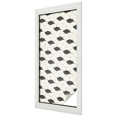 Witraż przyklejany na okno folia matowa Kontrastowe wachlarze