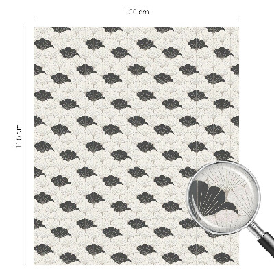 Witraż przyklejany na okno folia matowa Kontrastowe wachlarze