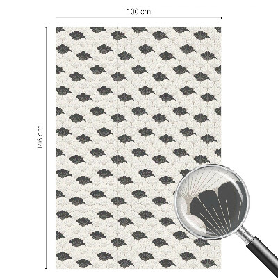 Witraż przyklejany na okno folia matowa Kontrastowe wachlarze