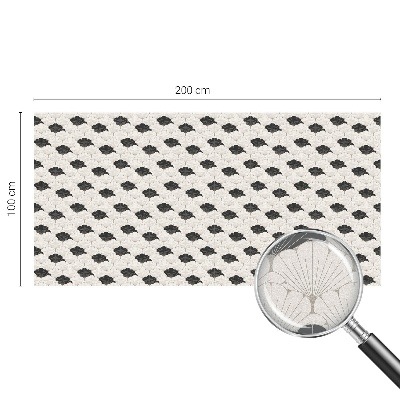 Witraż przyklejany na okno folia matowa Kontrastowe wachlarze