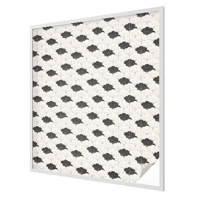 Witraż przyklejany na okno folia matowa Kontrastowe wachlarze